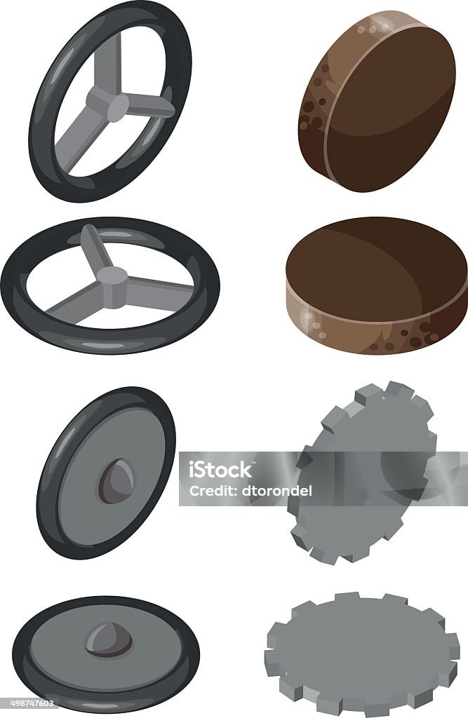 Isometric Wheel Rim View Wheels And Gears In Isometric Perspective Stock Illustration - Download ...