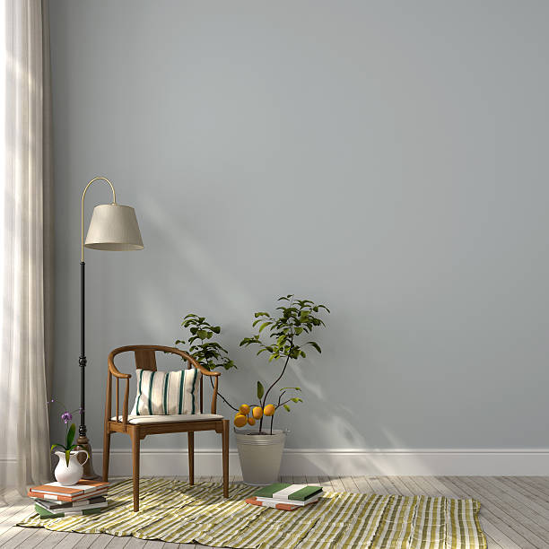istock Classic chair and a floor lamp 498747981