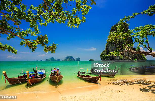 Traditional Longtail Boats Stock Photo - Download Image Now - Island, Phi Phi Islands, Pruning - Gardening