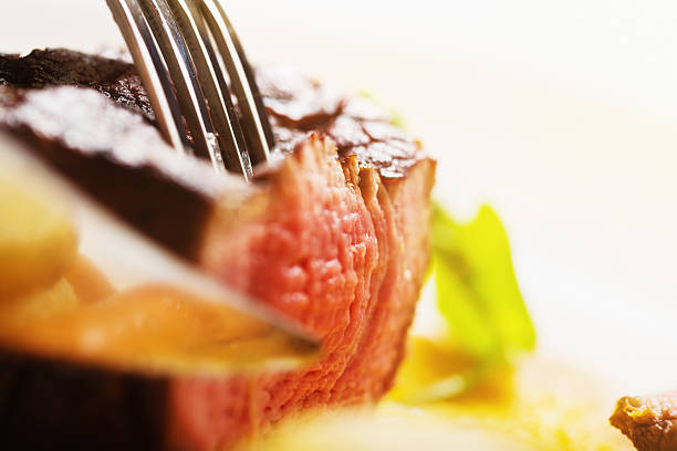 istock Fork-tender fillet steak, grilled medium rare and delicious 498749120