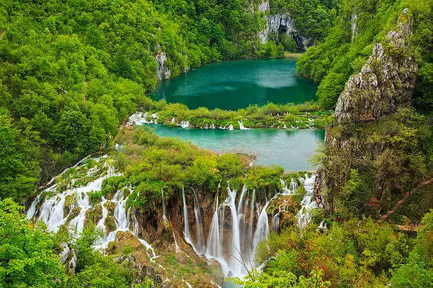 Waterfalls in Plitvice National Park, Croatia