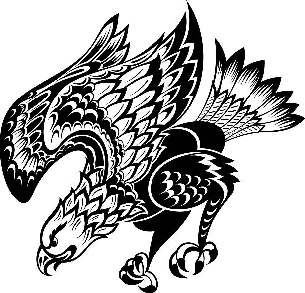 Vector illustration of Tattoo Eagle