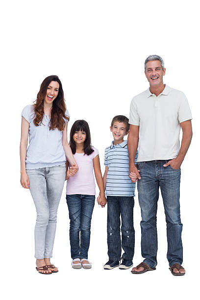 istock Cheerful family holding hands 498750935