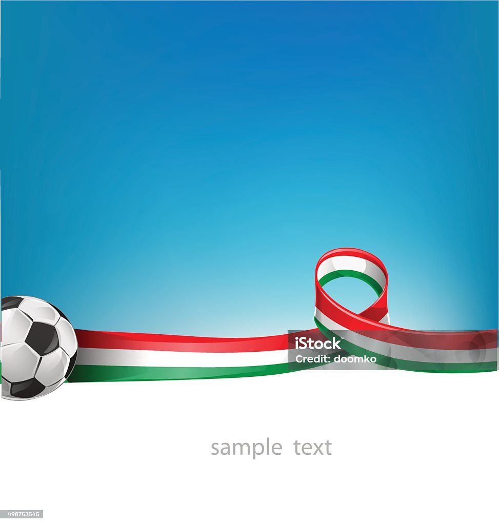Italienische und mexikanische Flagge mit Fußball ball - Lizenzfrei Band Vektorgrafik