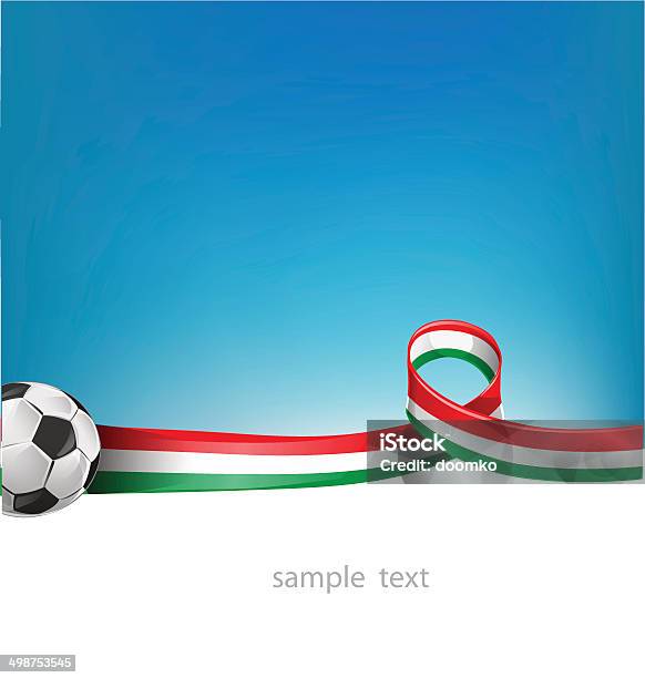 Italienische Und Mexikanische Flagge Mit Fußball Ball Stock Vektor Art und mehr Bilder von Band