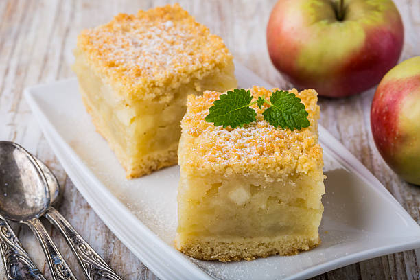 istock Homemade apple pie on white plate 498760280
