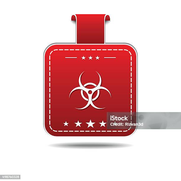 Biohazrd Sign Red Vector Icon Design Stock Illustration - Download Image Now - 2015, Accessibility, Badge