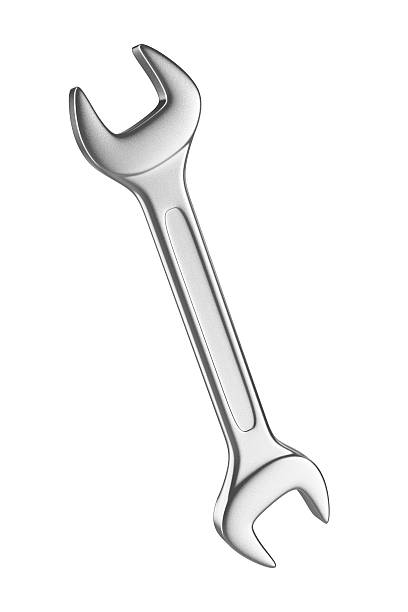 Spanner Isolated on White Single Spanner Isolated on White Background 3D Illustration open end spanner stock pictures, royalty-free photos & images