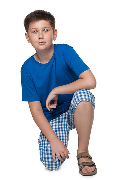 istock Young handsome boy in a blue shirt 498761450