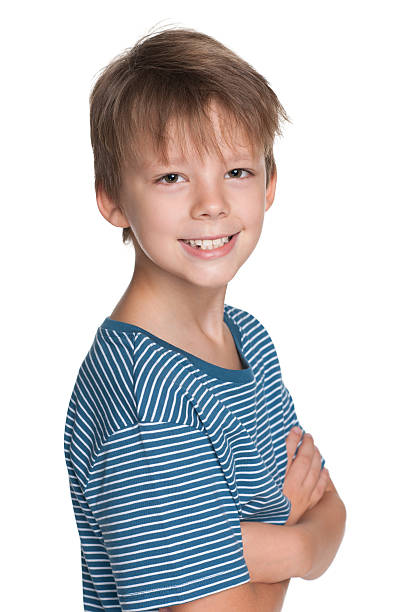 istock Smiling young boy in a blue shirt 498761954