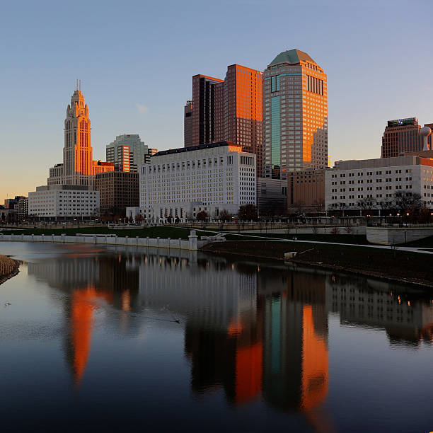 istock Morning panoramic of downtown scene 498762642