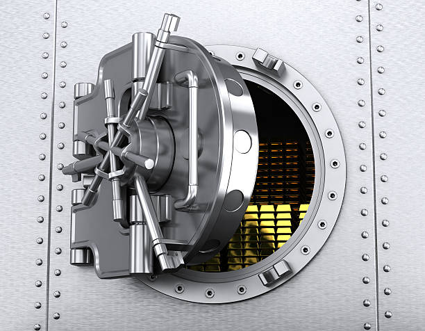 istock Bank vault with gold bars 498763250