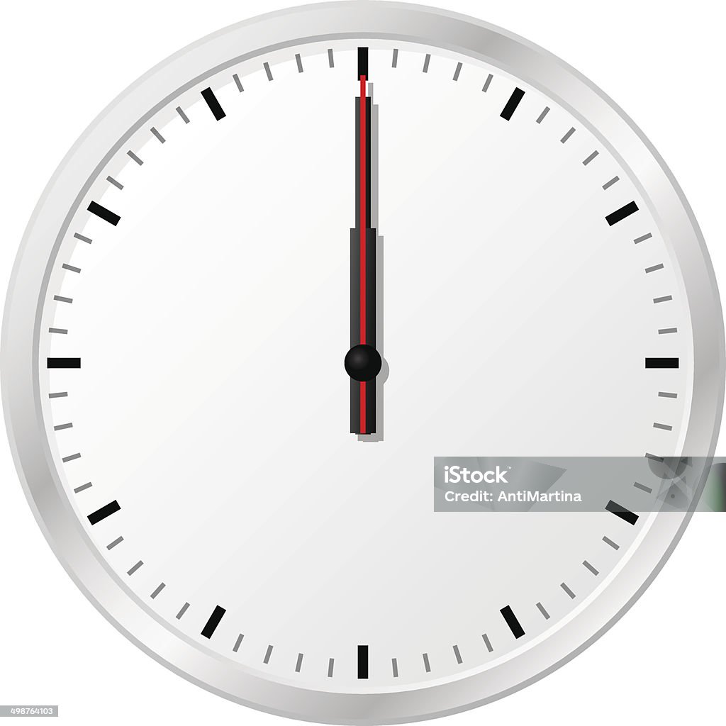 Minuit Horloge À Midi Vecteurs libres de droits et plus d'images vectorielles ...