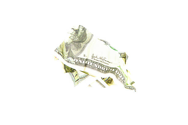 istock Crumpled bill of one hundred dollars 498765586