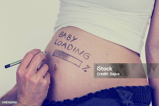 Baby Loading Sign Stock Photo - Download Image Now - Abdomen, Adult, Anticipation