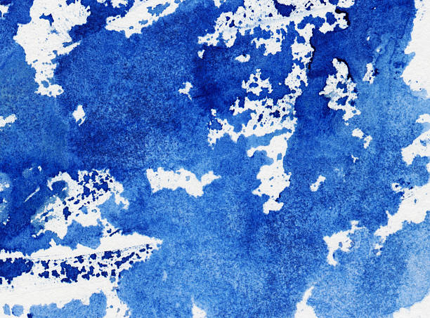 istock Textured background hand painted with blue watercolor 498766370