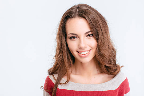 istock Happy beautiful woman looking at camera 498767880