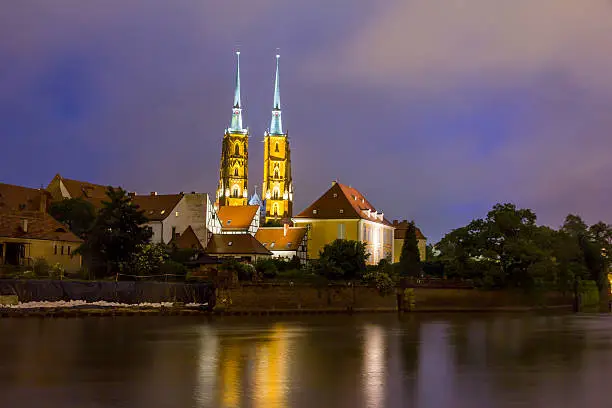 Photo of Night photo of beautifully illuminated St. John`s cathedral and