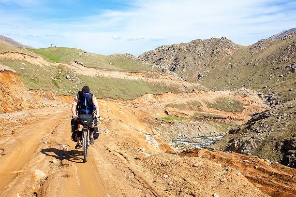 istock Travelling cyclist in Pontic Alps 498769873