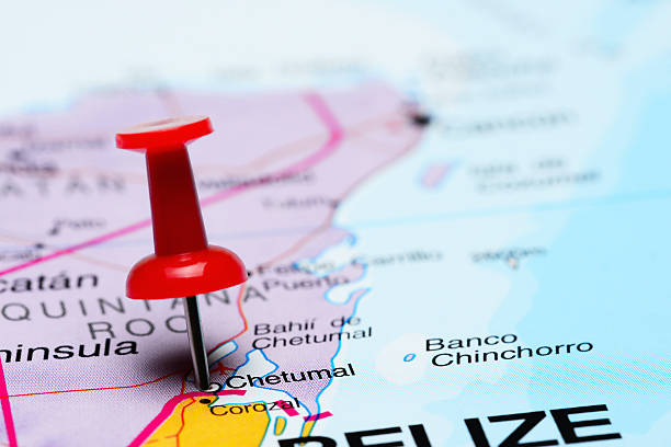 istock Chetumal pinned on a map of Mexico 498770062