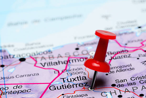 istock Tuxtla Gutierrez pinned on a map of Mexico 498770260