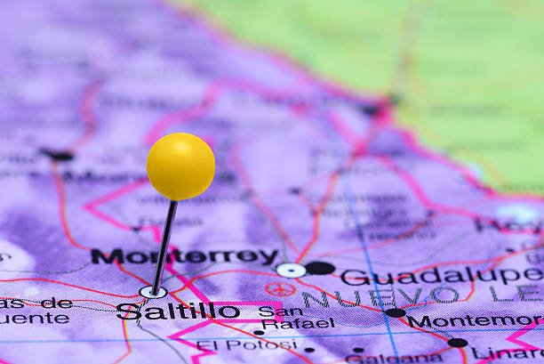 istock Saltillo pinned on a map of Mexico 498771910