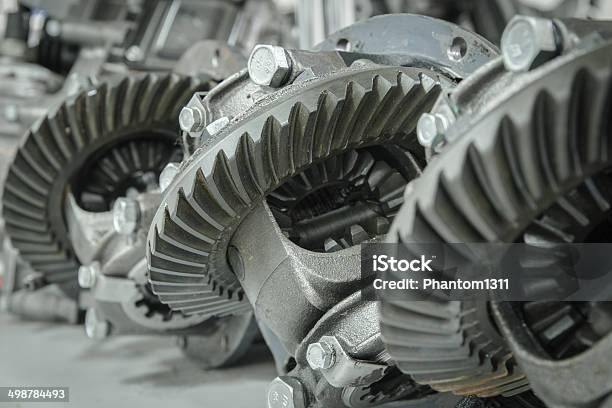 Gear Transmission At A Shallow Depth Of Field Stock Photo - Download Image Now - Engine, Variation, Car
