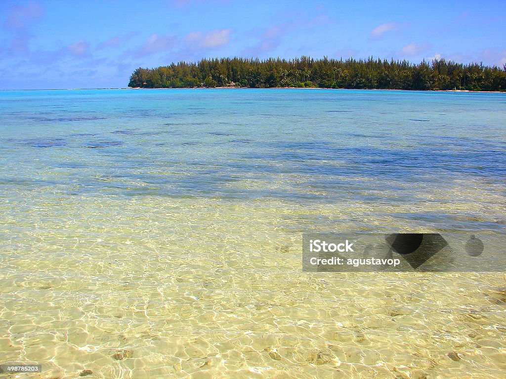 Motu and turquoise beach from Polynesia Moorea waters You can see in the link below my page of FRENCH POLYNESIA DREAMING BEACHES (Rangiroa, Bora Bora, Moorea, Huahine, Tahiti) stunning idyllic turquoise beaches and culture, sunrises, sunsets, etc!! Beach Stock Photo