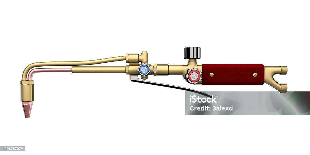 Gas Cutting Torch 3D illustration Argon Stock Photo
