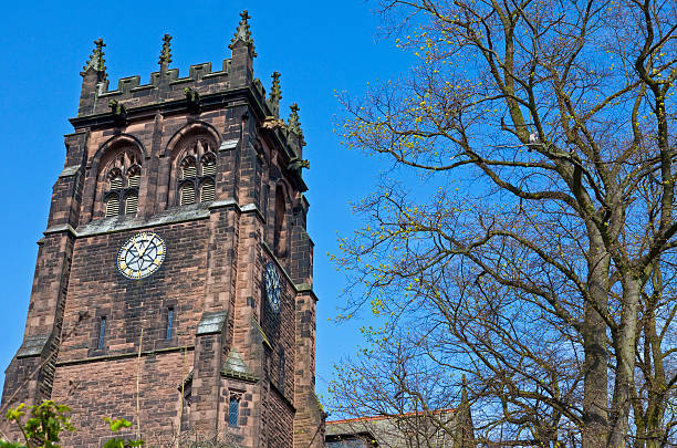 St. Peter's Church in Woolton, Liverpool.  It was in the church hall opposite that John Lennon met Paul McCartney for the first time on the 6th July 1957 - the two founding members of 'The Beatles'.