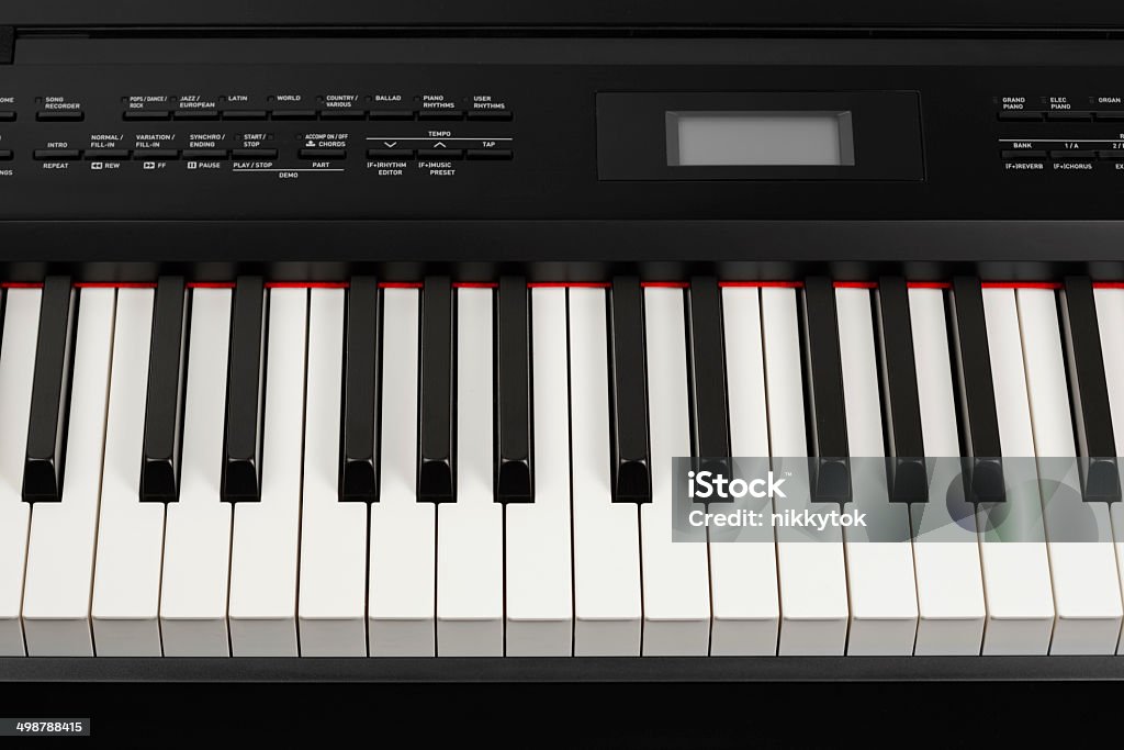 keys of digital piano keys of digital piano synthesizer Audio Equipment Stock Photo