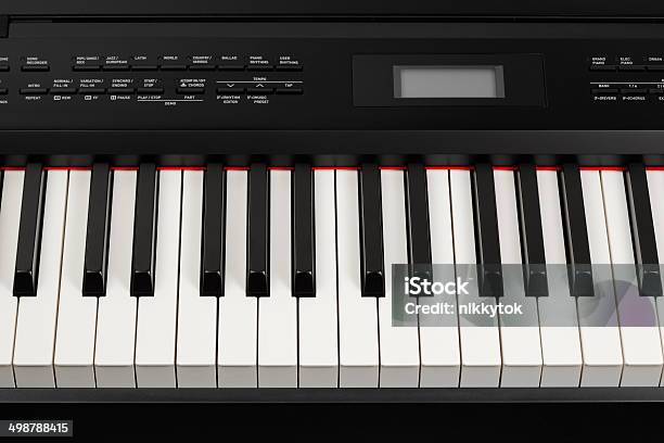Keys Of Digital Piano Stock Photo - Download Image Now - Audio Equipment, Black Color, Classical Style