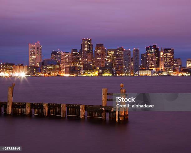 Boston Skyline Before Sunrise Stock Photo - Download Image Now - Boston - Massachusetts, City, Cloud - Sky