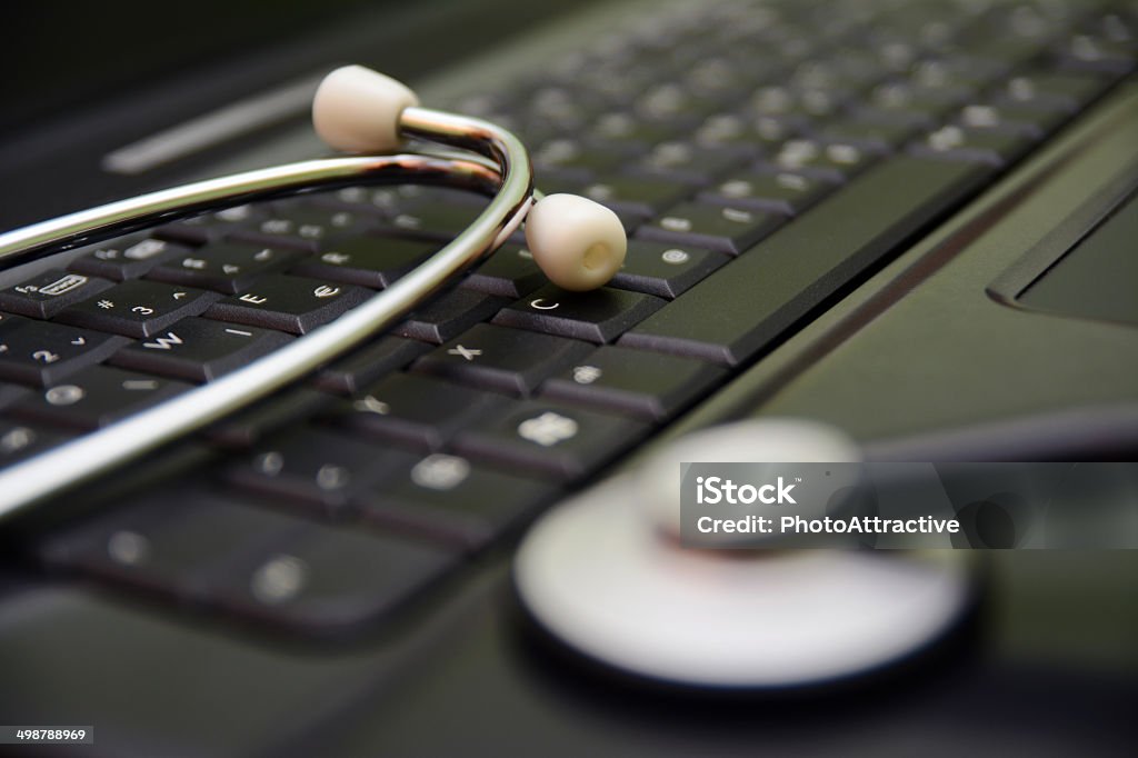 Stethoscope and laptop Accessibility Stock Photo