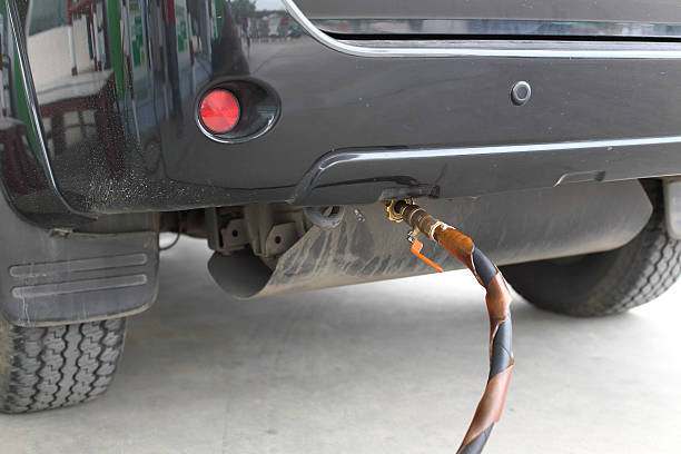 istock Gas line cars in lpg  pump 498789205