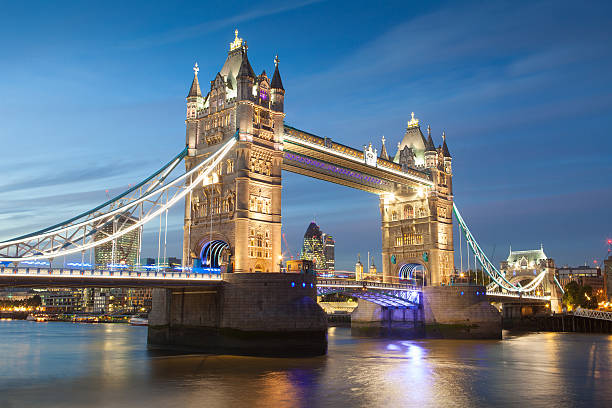 istock Tower Bridge at sunset sunrise night twilight London, England, UK 498790571