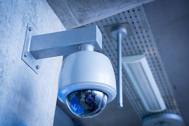 istock Security Camera, CCTV on location at airport 498790609