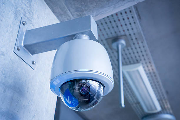 istock Security Camera, CCTV on location at airport 498790673