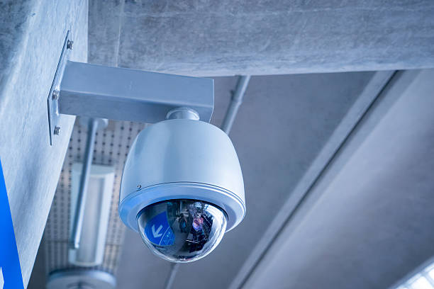 istock Security Camera, CCTV on location at airport 498790775