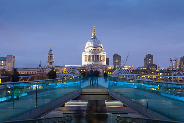 istock Millennium bridge and St. Paul's cathedral, London England, UK 498791677