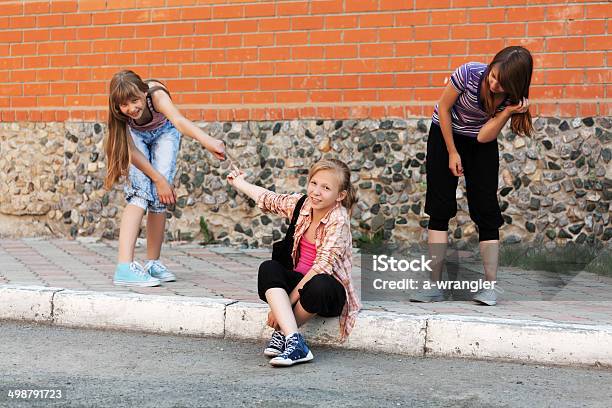 Teenage Girls At The School Building Stock Photo - Download Image Now - 14-15 Years, Adult, Beautiful People