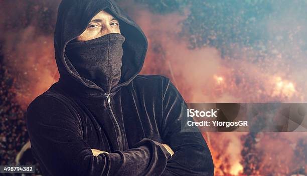 Soccer Hooligan Stock Photo - Download Image Now - 2015, Adult, Anger