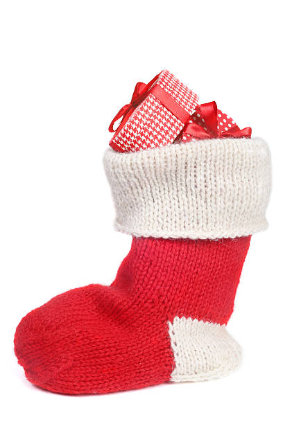 istock Christmas sock with gifts 498795740