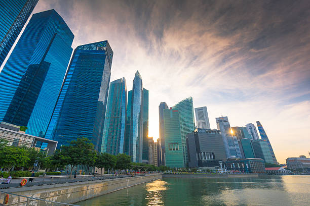 istock Panoramic View of Singapore at Dusk 498796102