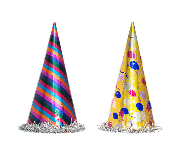 istock Party hat isolated on the white, New year celebration items 498798962