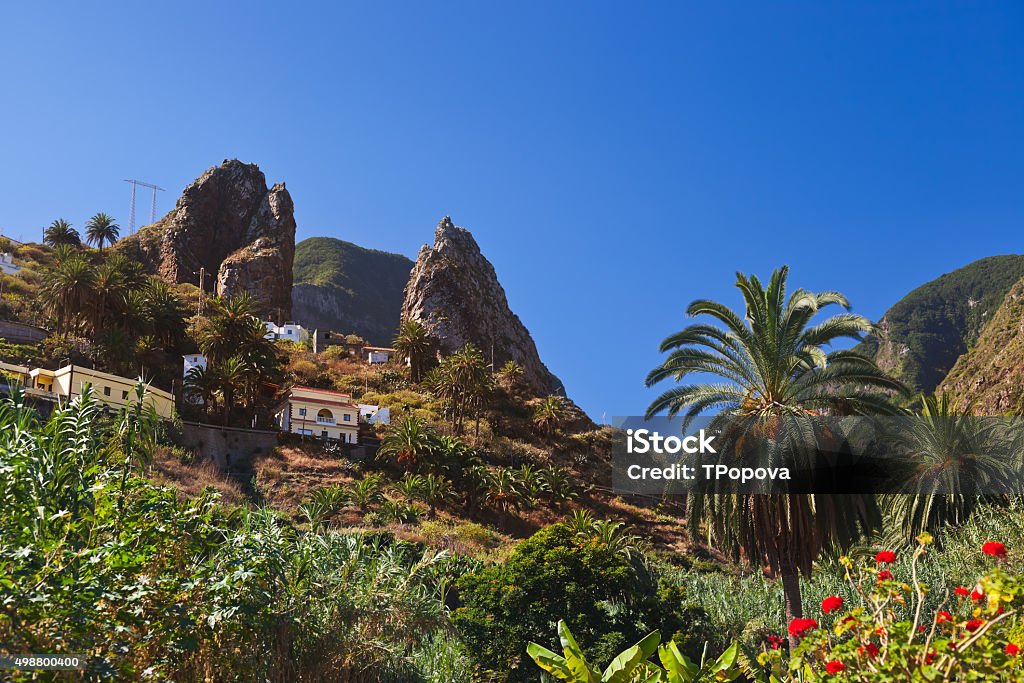 Hermigua valley in La Gomera island - Canary Hermigua valley in La Gomera island - Canary Spain Hermigua Stock Photo