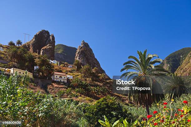 Hermigua Valley In La Gomera Island Canary Stock Photo - Download Image Now - Hermigua, Village, Gomera - Canary Islands
