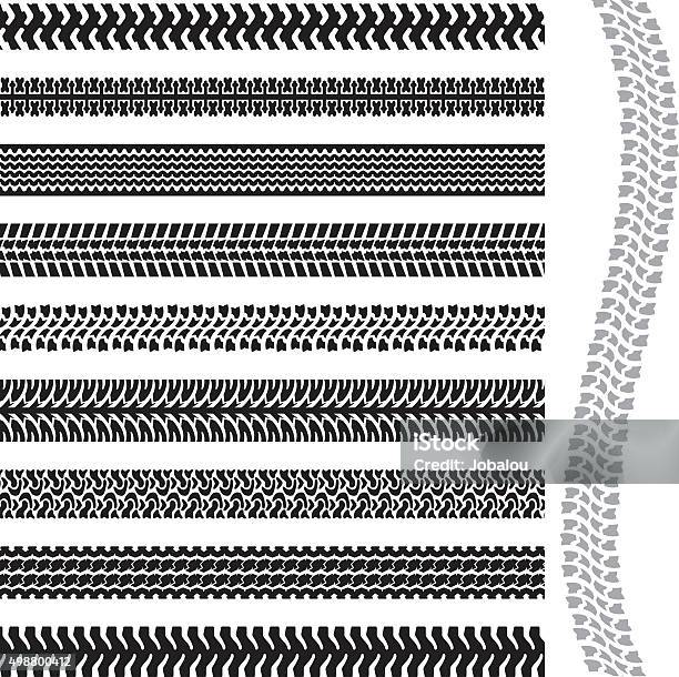 Tire Marks Trails Stock Illustration - Download Image Now - Cycling, Tire Track, Tire - Vehicle Part