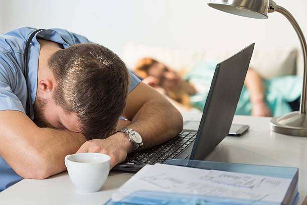 istock Doctor sleeping on the desk 498805154