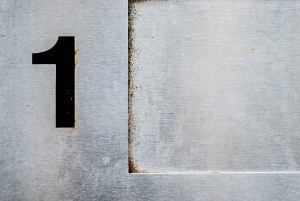 istock Number one on metal plate 498805614